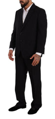 Domenico Tagliente Black Polyester Single Breasted Formal Suit -   -  Domenico Tagliente.