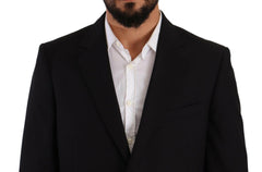 Domenico Tagliente Black Polyester Single Breasted Formal Suit -   -  Domenico Tagliente.
