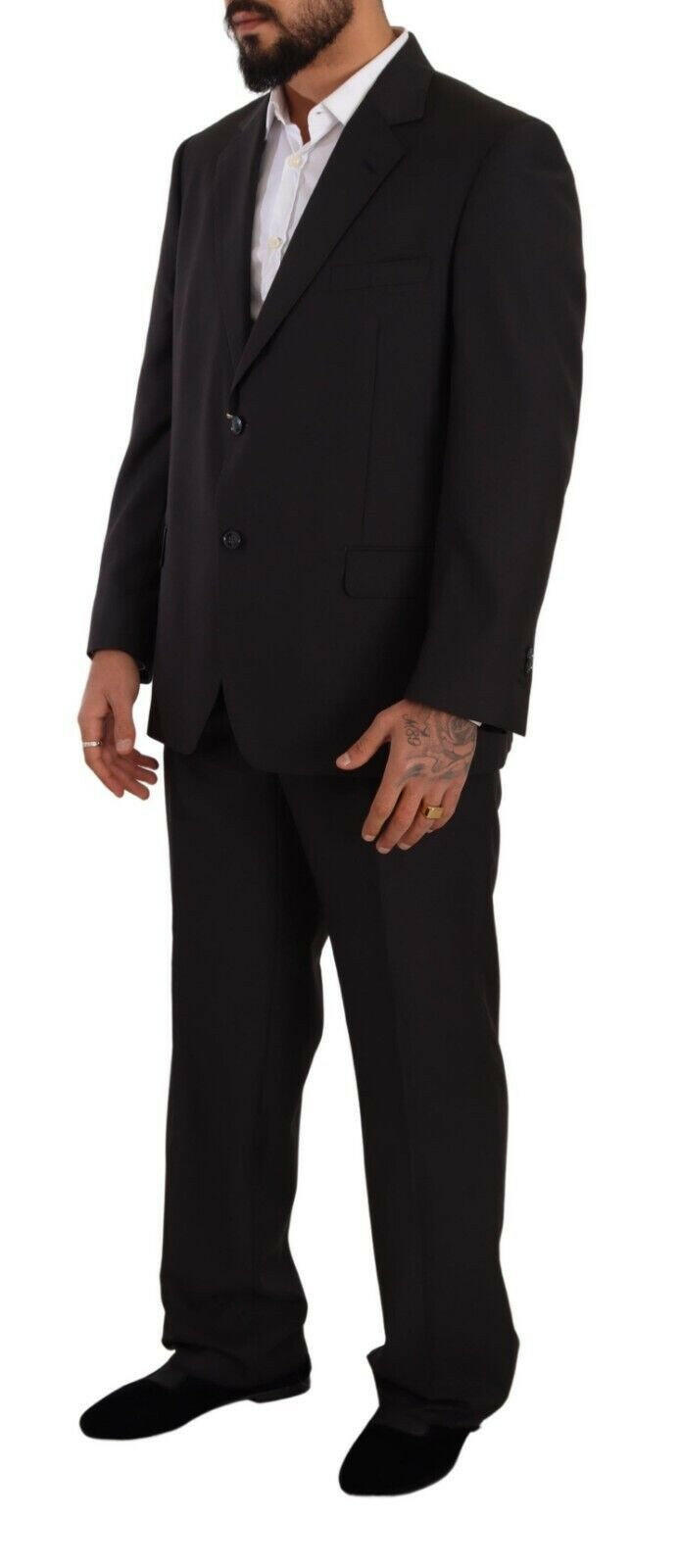 Domenico Tagliente Gray Polyester Single Breasted Formal Suit -   -  Domenico Tagliente.