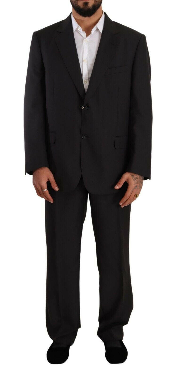 Domenico Tagliente Gray Polyester Single Breasted Formal Suit -   -  Domenico Tagliente.