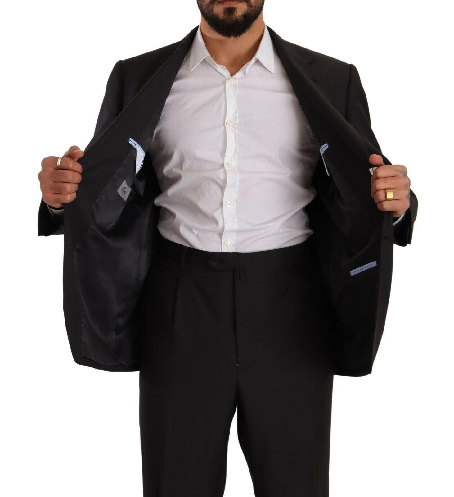 Domenico Tagliente Gray Polyester Single Breasted Formal Suit -   -  Domenico Tagliente.