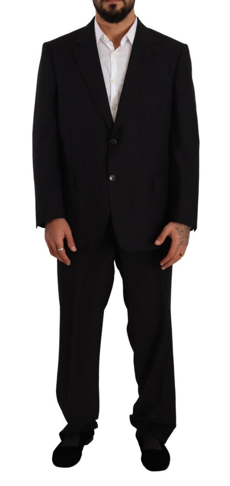 Domenico Tagliente Black Polyester Single Breasted Formal Suit -   -  Domenico Tagliente.