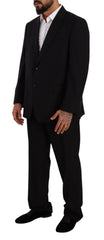 Domenico Tagliente Black Polyester Single Breasted Formal Suit -   -  Domenico Tagliente.
