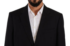 Domenico Tagliente Black Polyester Single Breasted Formal Suit -   -  Domenico Tagliente.
