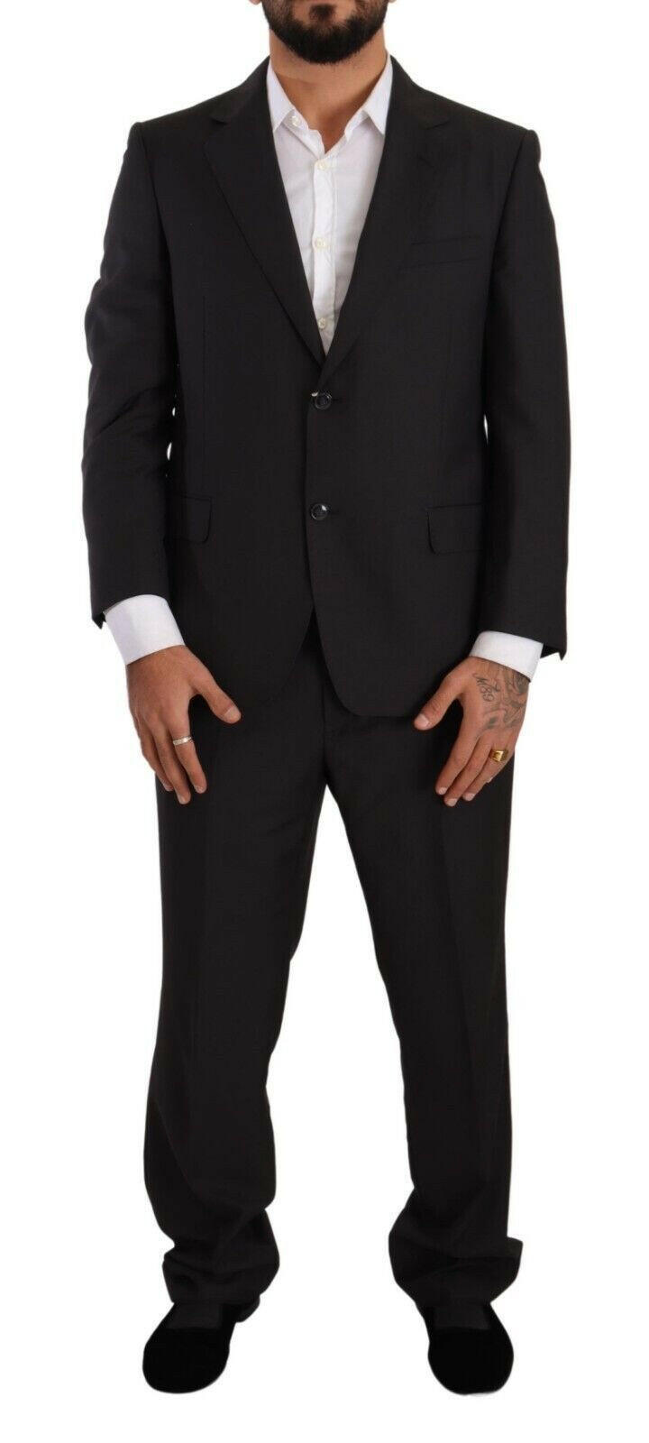 Domenico Tagliente Dark Gray Single Breasted Formal Suit -   -  Domenico Tagliente.