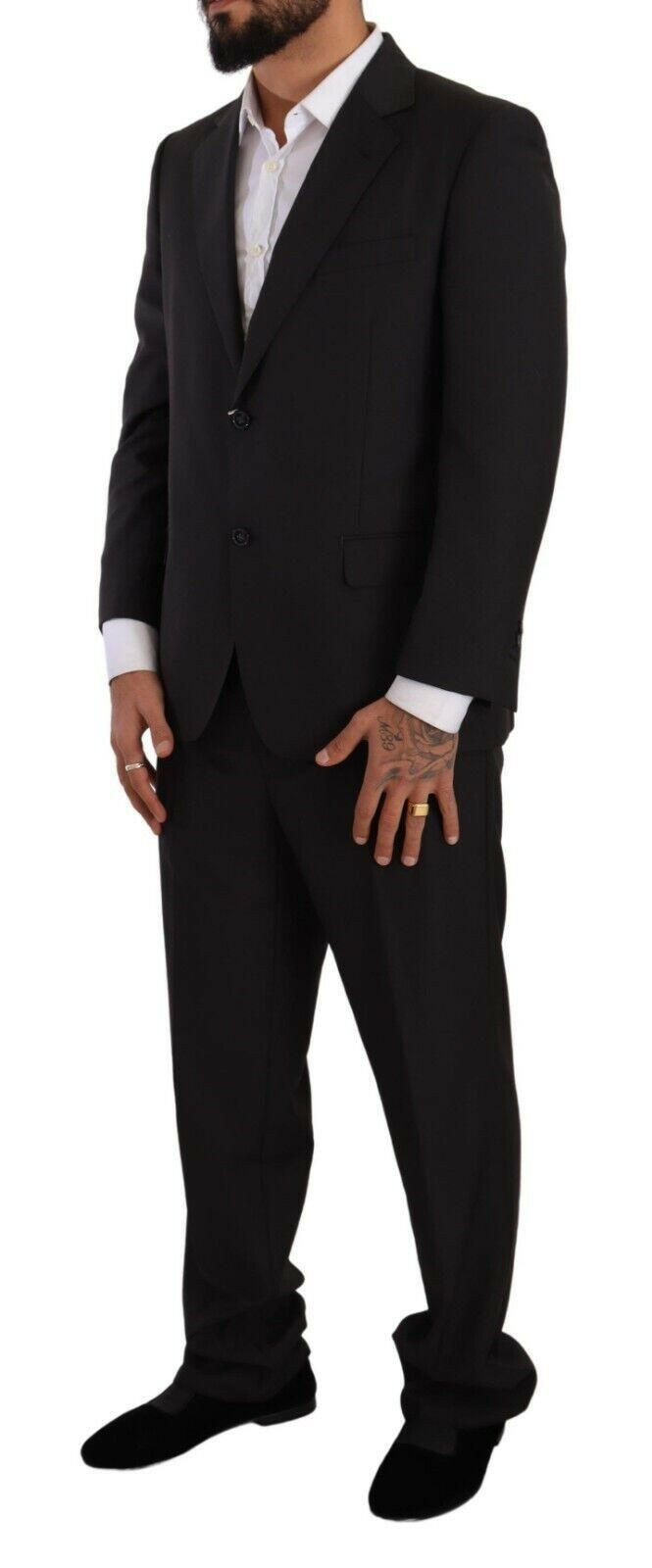 Domenico Tagliente Dark Gray Single Breasted Formal Suit -   -  Domenico Tagliente.