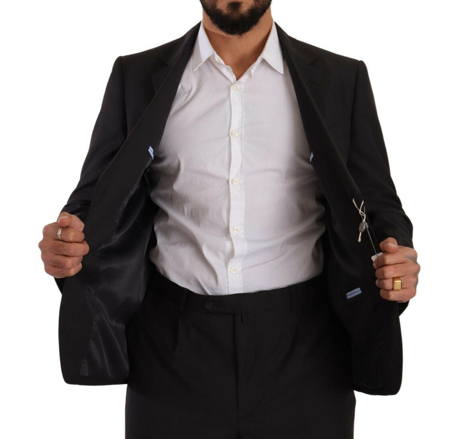 Domenico Tagliente Dark Gray Single Breasted Formal Suit -   -  Domenico Tagliente.
