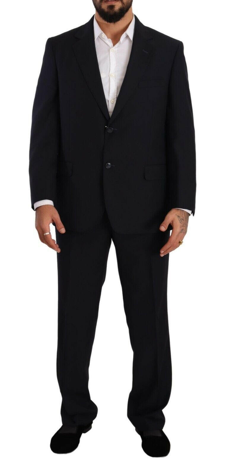 Domenico Tagliente Blue Polyester Single Breasted Formal Suit -   -  Domenico Tagliente.