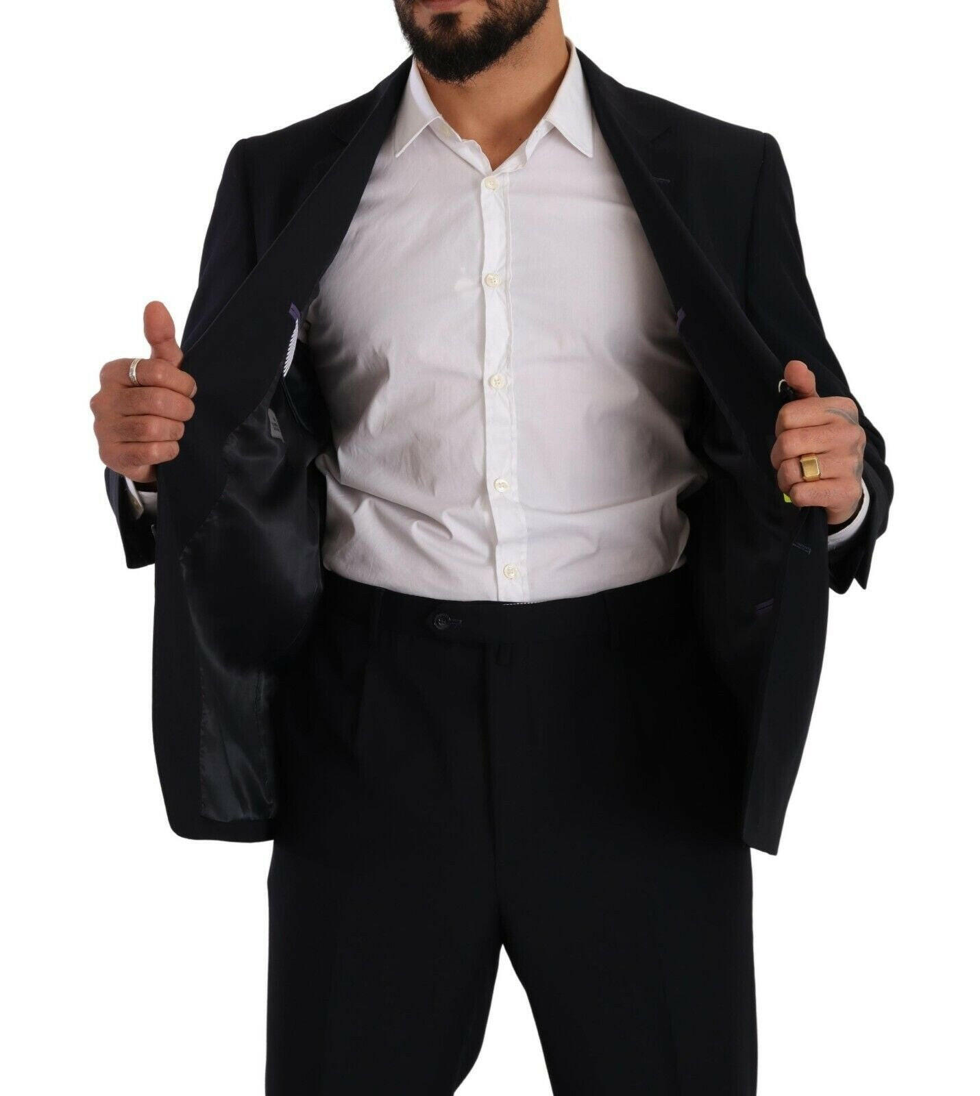 Domenico Tagliente Blue Polyester Single Breasted Formal Suit -   -  Domenico Tagliente.