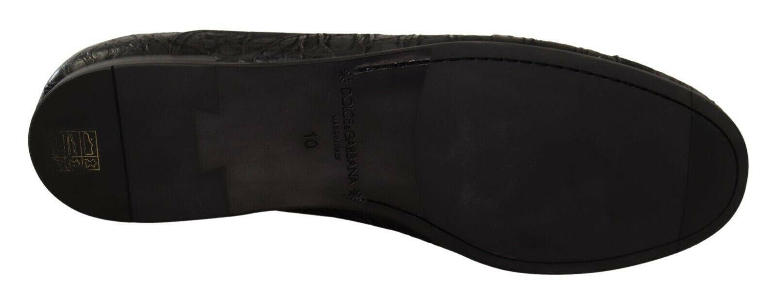 Dolce & Gabbana Black Caiman Leather Mens Oxford Shoes -   -  Dolce & Gabbana.