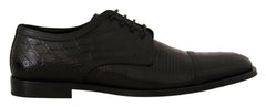Dolce & Gabbana Black Exotic Leather Lace Up Formal Derby Shoes -   -  Dolce & Gabbana.