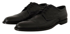 Dolce & Gabbana Black Exotic Leather Lace Up Formal Derby Shoes -   -  Dolce & Gabbana.
