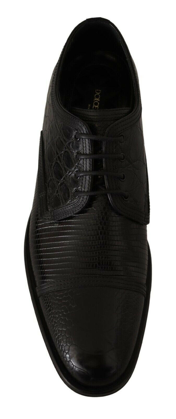 Dolce & Gabbana Black Exotic Leather Lace Up Formal Derby Shoes -   -  Dolce & Gabbana.