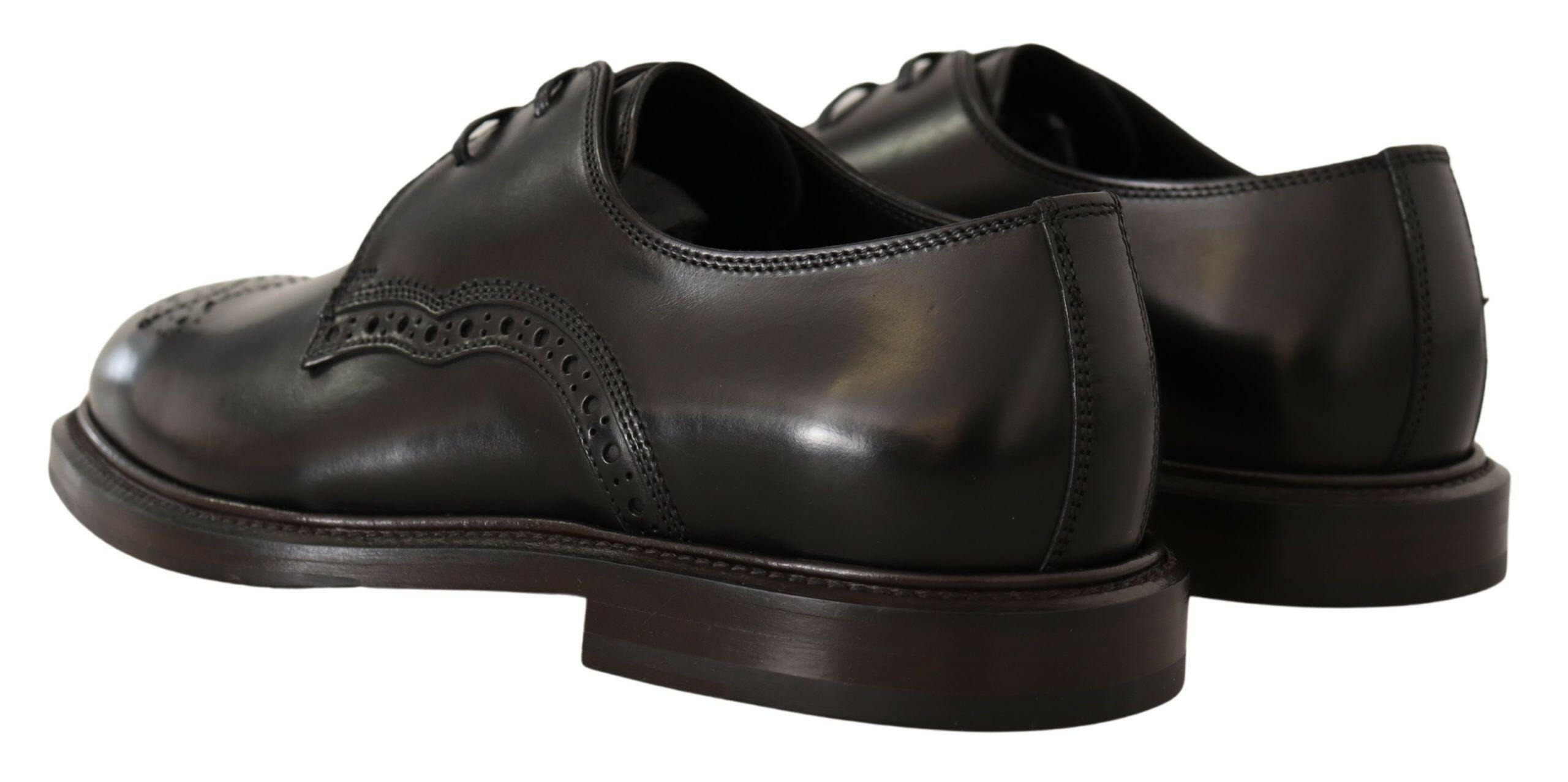 Dolce & Gabbana Black Leather Dress Formal Derby Shoes -   -  Dolce & Gabbana.