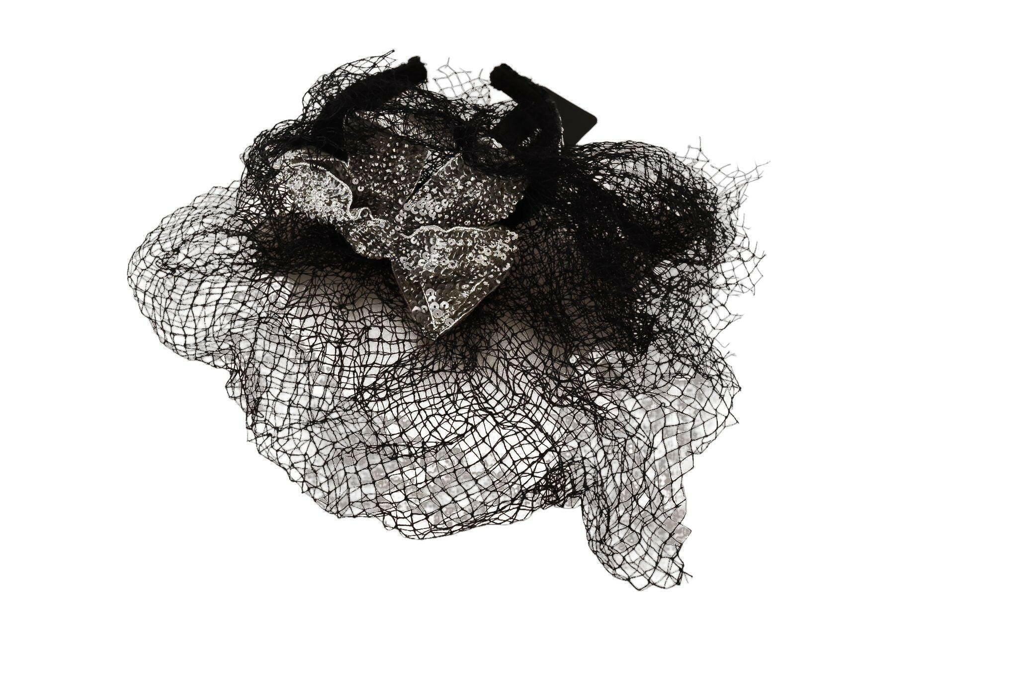 Dolce & Gabbana Black Logo Sequined Fascinator Diadem Headband -   -  Dolce & Gabbana.