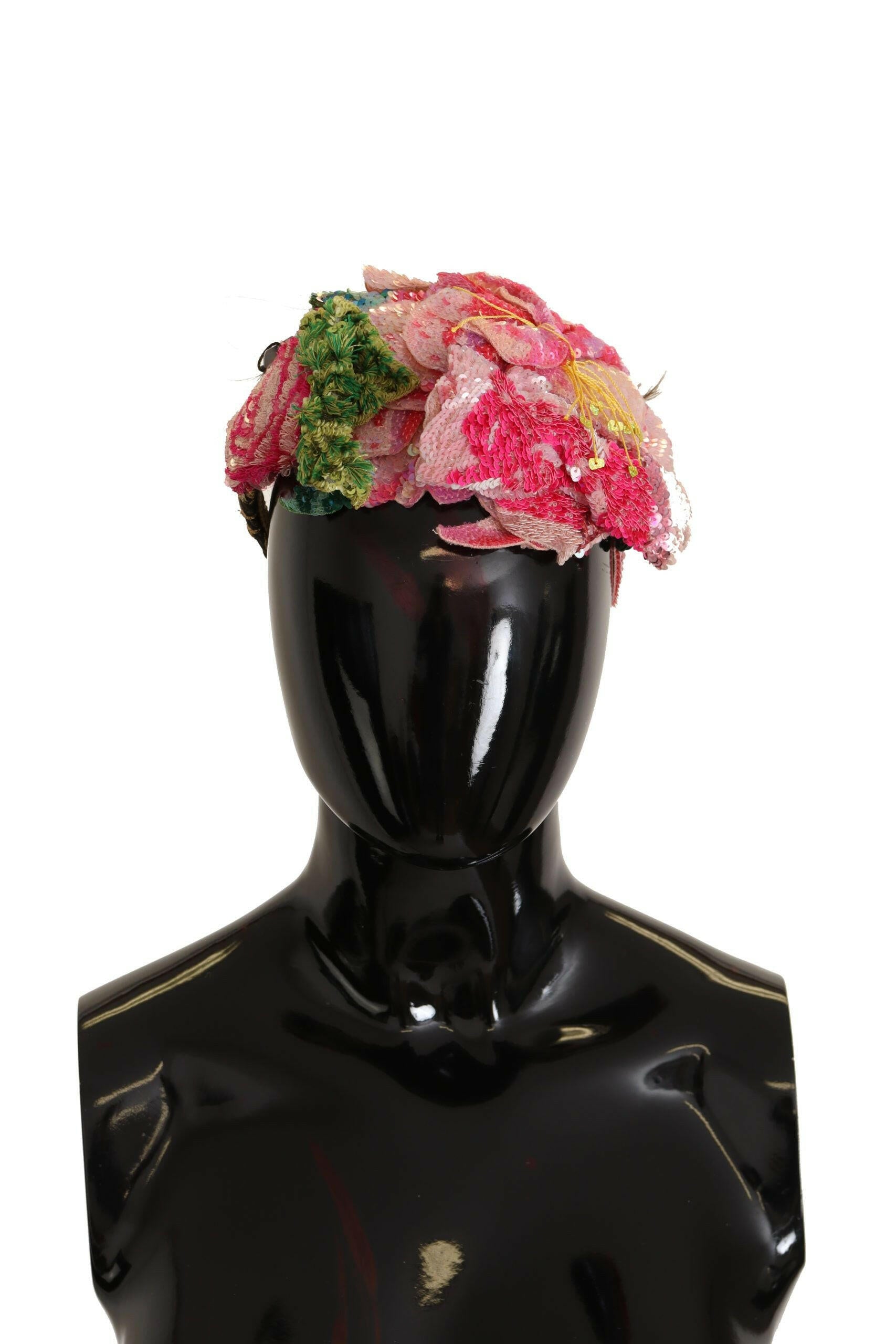 Dolce & Gabbana Multicolor Sequined Lurex Black Hair Headband -   -  Dolce & Gabbana.
