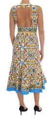 Dolce & Gabbana White Majoilca Sleeveless Sheath A-line Dress -   -  Dolce & Gabbana.