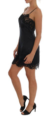 Dolce & Gabbana Black Silk Blend Lace Trim Chemise Lingerie Dress -   -  Dolce & Gabbana.