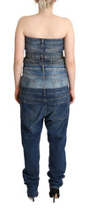 Dolce & Gabbana Dark Blue Cotton Strapless Denim Jumpsuit Dress -   -  Dolce & Gabbana.