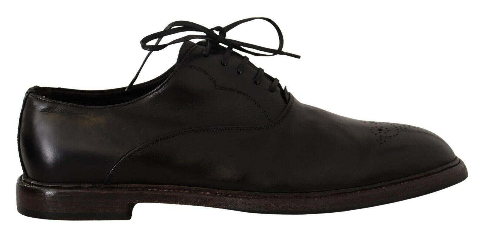 Dolce & Gabbana Black Leather Mens Lace Up Derby Shoes -   -  Dolce & Gabbana.