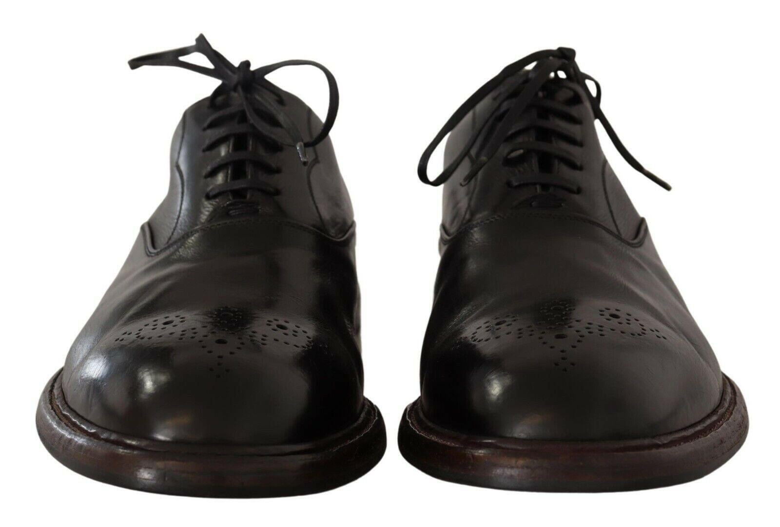 Dolce & Gabbana Black Leather Mens Lace Up Derby Shoes -   -  Dolce & Gabbana.