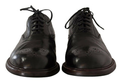 Dolce & Gabbana Black Leather Mens Lace Up Derby Shoes -   -  Dolce & Gabbana.