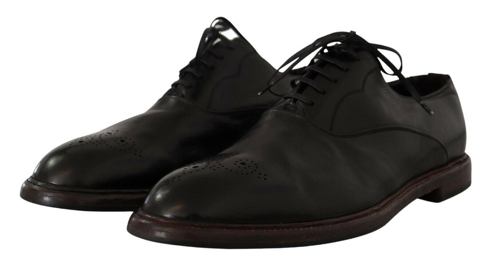 Dolce & Gabbana Black Leather Mens Lace Up Derby Shoes -   -  Dolce & Gabbana.