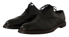 Dolce & Gabbana Black Leather Mens Lace Up Derby Shoes -   -  Dolce & Gabbana.