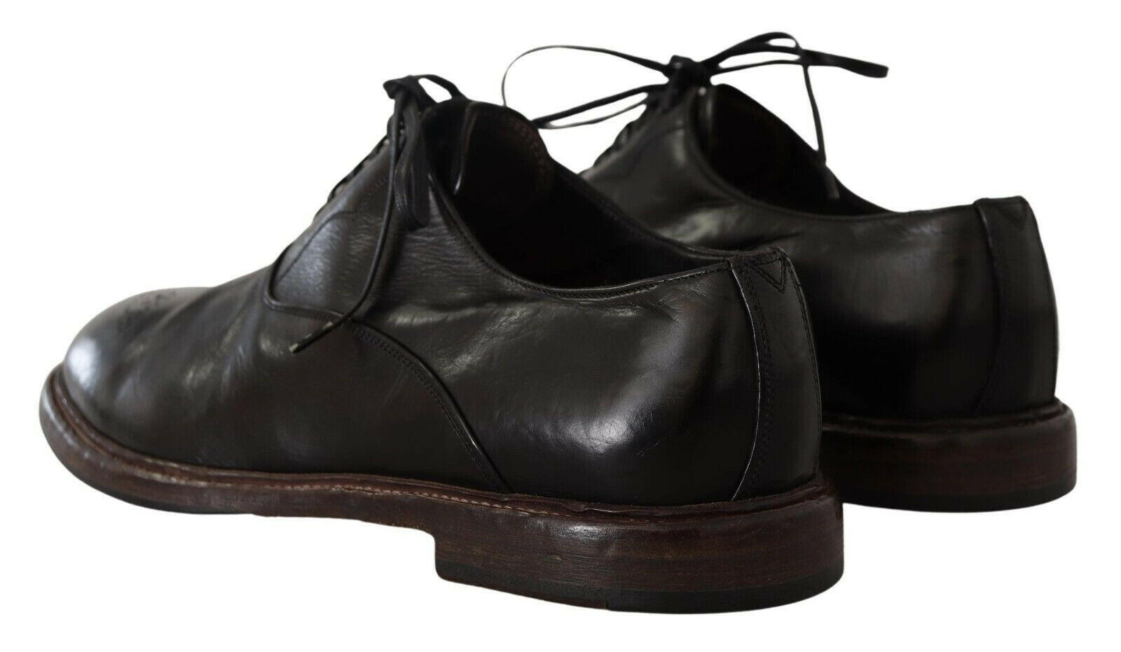 Dolce & Gabbana Black Leather Mens Lace Up Derby Shoes -   -  Dolce & Gabbana.