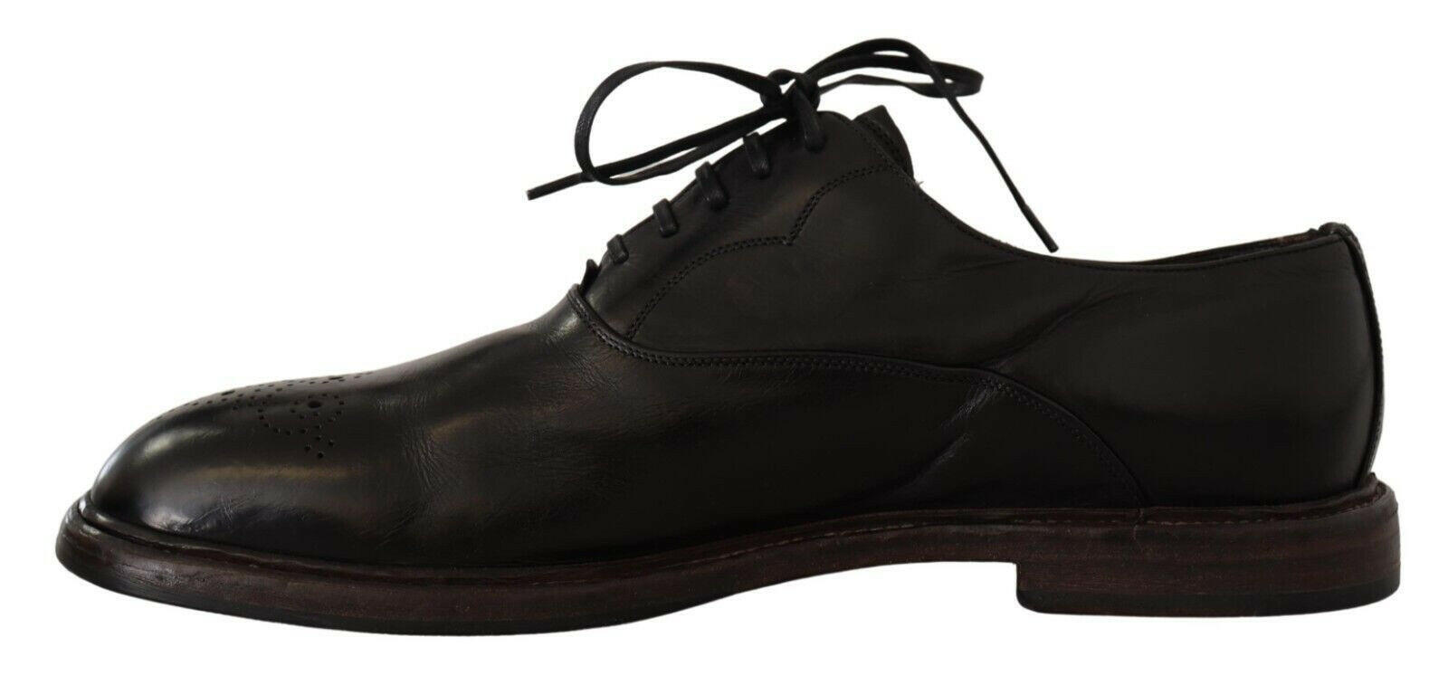 Dolce & Gabbana Black Leather Mens Lace Up Derby Shoes -   -  Dolce & Gabbana.