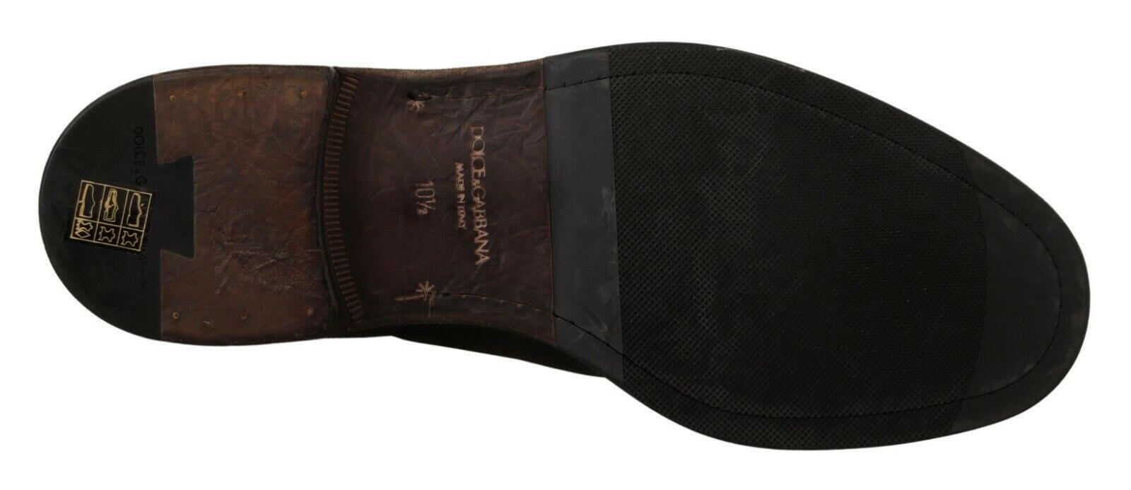Dolce & Gabbana Black Leather Mens Lace Up Derby Shoes -   -  Dolce & Gabbana.