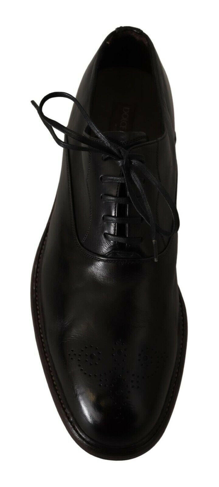 Dolce & Gabbana Black Leather Mens Lace Up Derby Shoes -   -  Dolce & Gabbana.