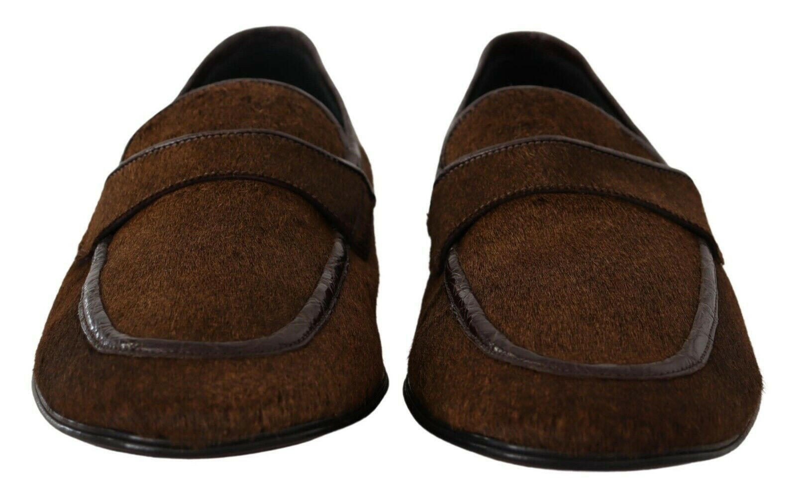 Dolce & Gabbana Brown Exotic Leather Mens Slip On Loafers Shoes -   -  Dolce & Gabbana.