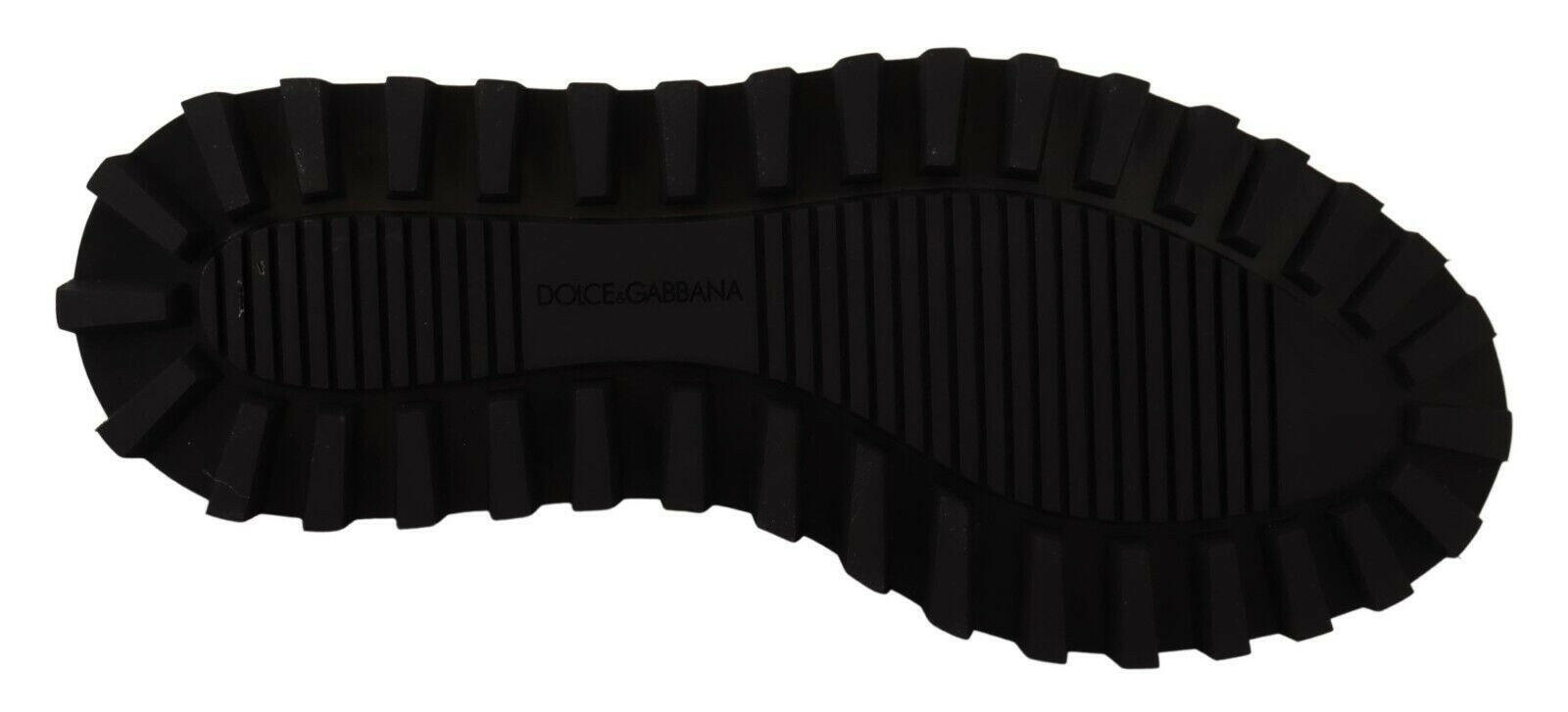 Dolce & Gabbana Black Leather Combat Lace Up Mens Boots Shoes -   -  Dolce & Gabbana.