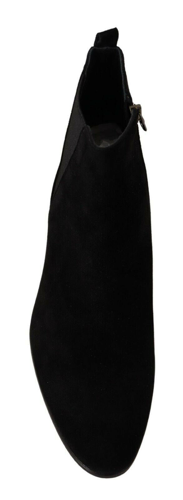 Dolce & Gabbana Black Suede Leather Chelsea Mens Boots Shoes -   -  Dolce & Gabbana.