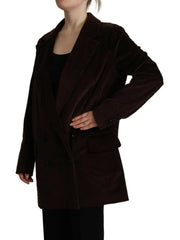 Dolce & Gabbana Bordeaux Corduroy Cotton Blazer Oversized Jacket -   -  Dolce & Gabbana.