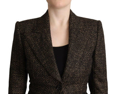 Dolce & Gabbana Dark Brown Wool Single Breasted 2 Pc Jacket Pants -   -  Dolce & Gabbana.