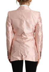 Dolce & Gabbana Pink Satin Long Sleeves Blazer Coat Jacket -   -  Dolce & Gabbana.