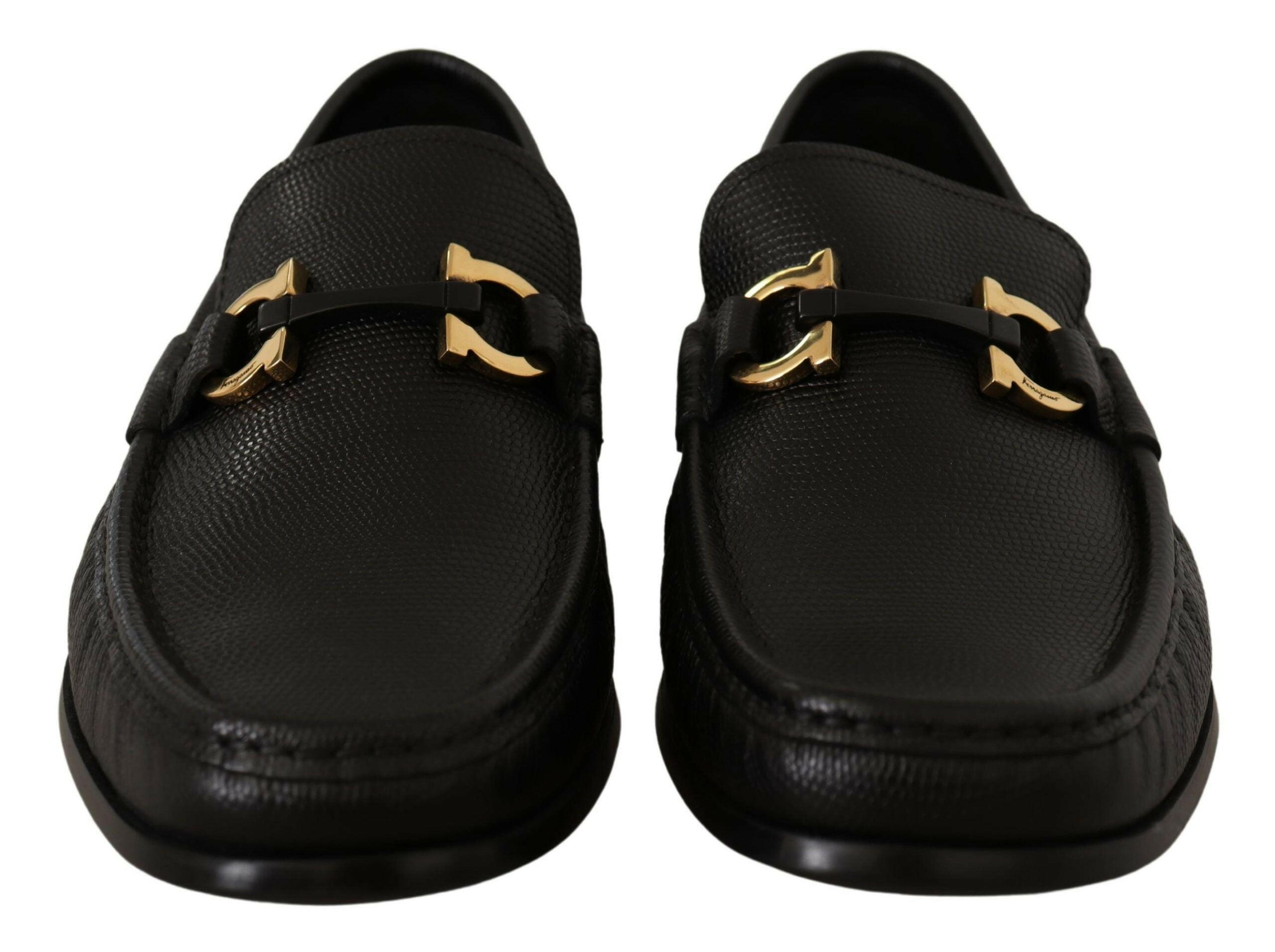 Salvatore Ferragamo Elegant Black Calf Leather Loafers -   -  Salvatore Ferragamo.