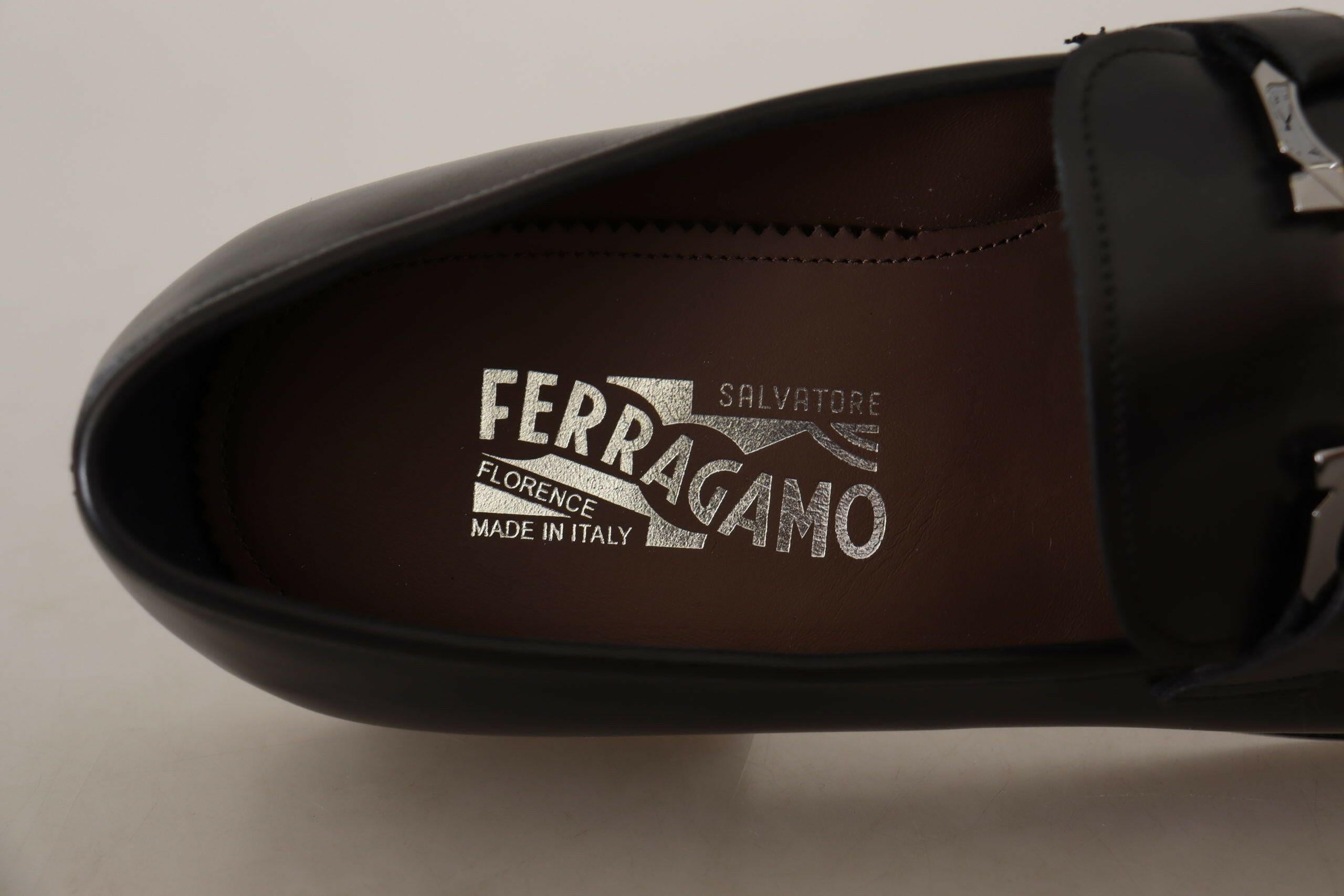 Salvatore Ferragamo Suave Black Leather Gancio Bit Loafers -   -  Salvatore Ferragamo.