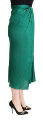 Dolce & Gabbana Dark Green High Waist Midi Pencil Cut Pleated Skirt -   -  Dolce & Gabbana.