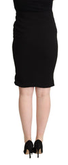 Dolce & Gabbana Black High Waist Knee Length Pencil Cut Skirt -   -  Dolce & Gabbana.