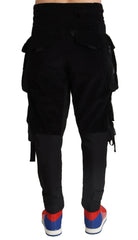 Dolce & Gabbana Black Cotton Skinny Corduroy Cargo Pants -   -  Dolce & Gabbana.