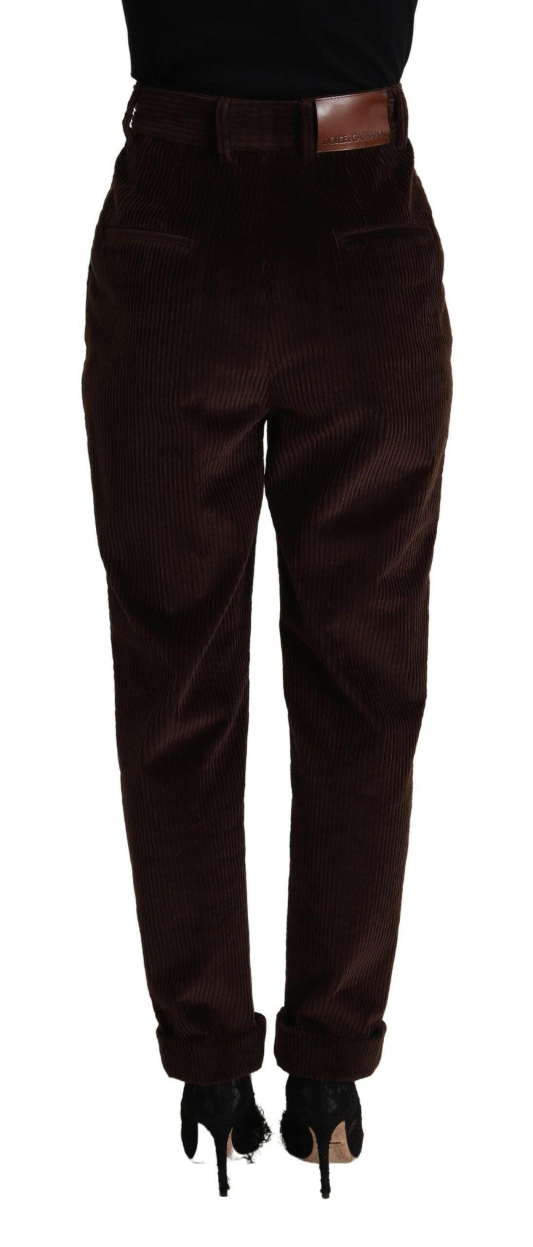 Dolce & Gabbana Bordeaux Corduroy Cotton Trouser Tapered Pants -   -  Dolce & Gabbana.