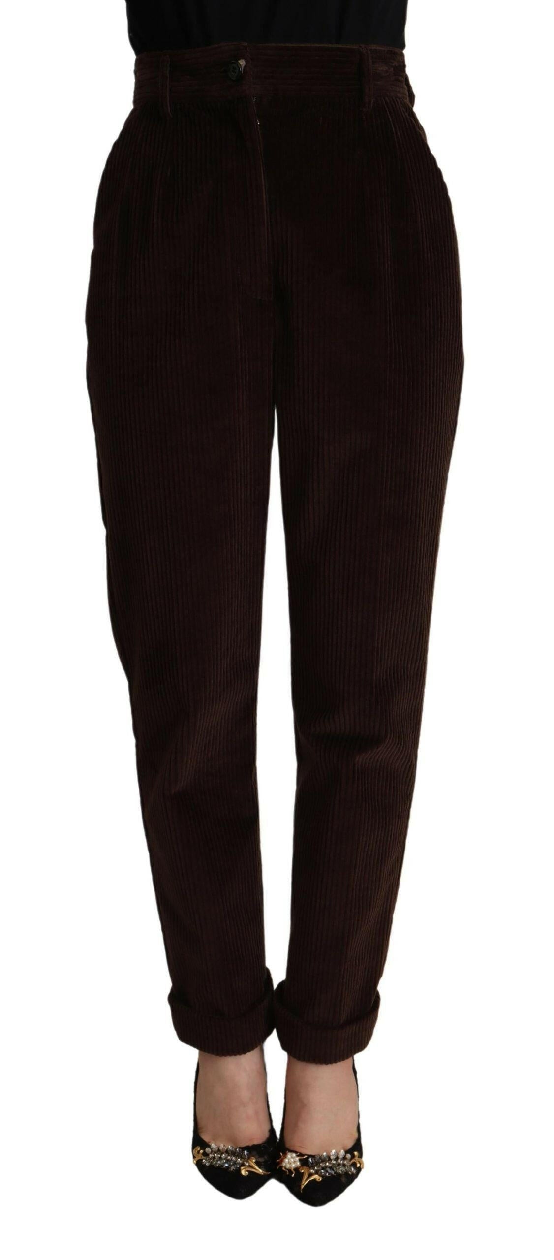 Dolce & Gabbana Bordeaux Corduroy Cotton Trouser Tapered Pants -   -  Dolce & Gabbana.