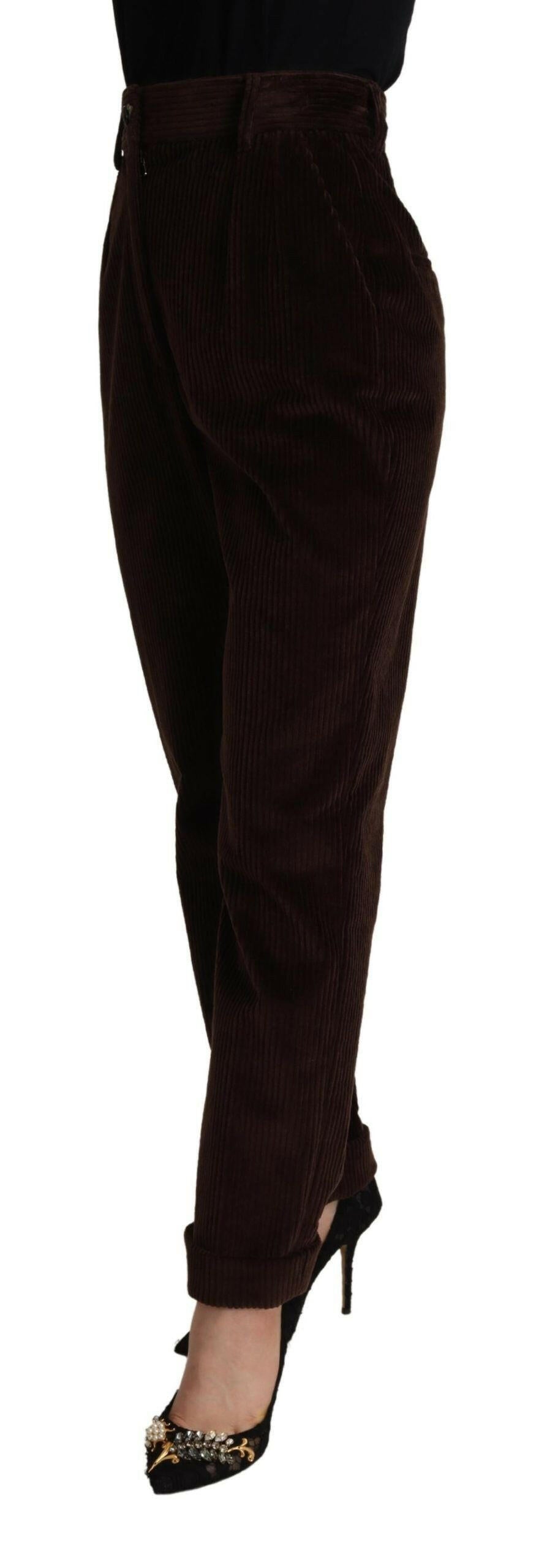 Dolce & Gabbana Bordeaux Corduroy Cotton Trouser Tapered Pants -   -  Dolce & Gabbana.