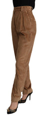 Dolce & Gabbana Brown Corduroy Cotton Trouser Tapered Pants -   -  Dolce & Gabbana.