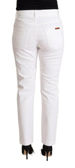 Dolce & Gabbana White Cotton Mid Waist Denim Tapered Jeans -   -  Dolce & Gabbana.