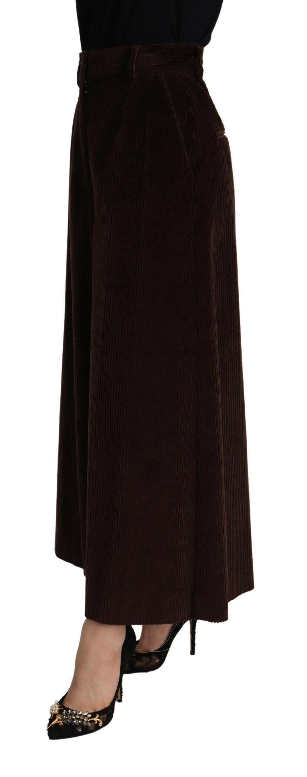 Dolce & Gabbana Bordeaux Corduroy Cotton Trouser Wide Leg Pants -   -  Dolce & Gabbana.
