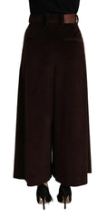 Dolce & Gabbana Bordeaux Corduroy Cotton Trouser Wide Leg Pants -   -  Dolce & Gabbana.